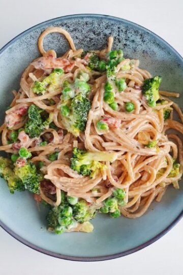 pasta m. bacon og broccoli