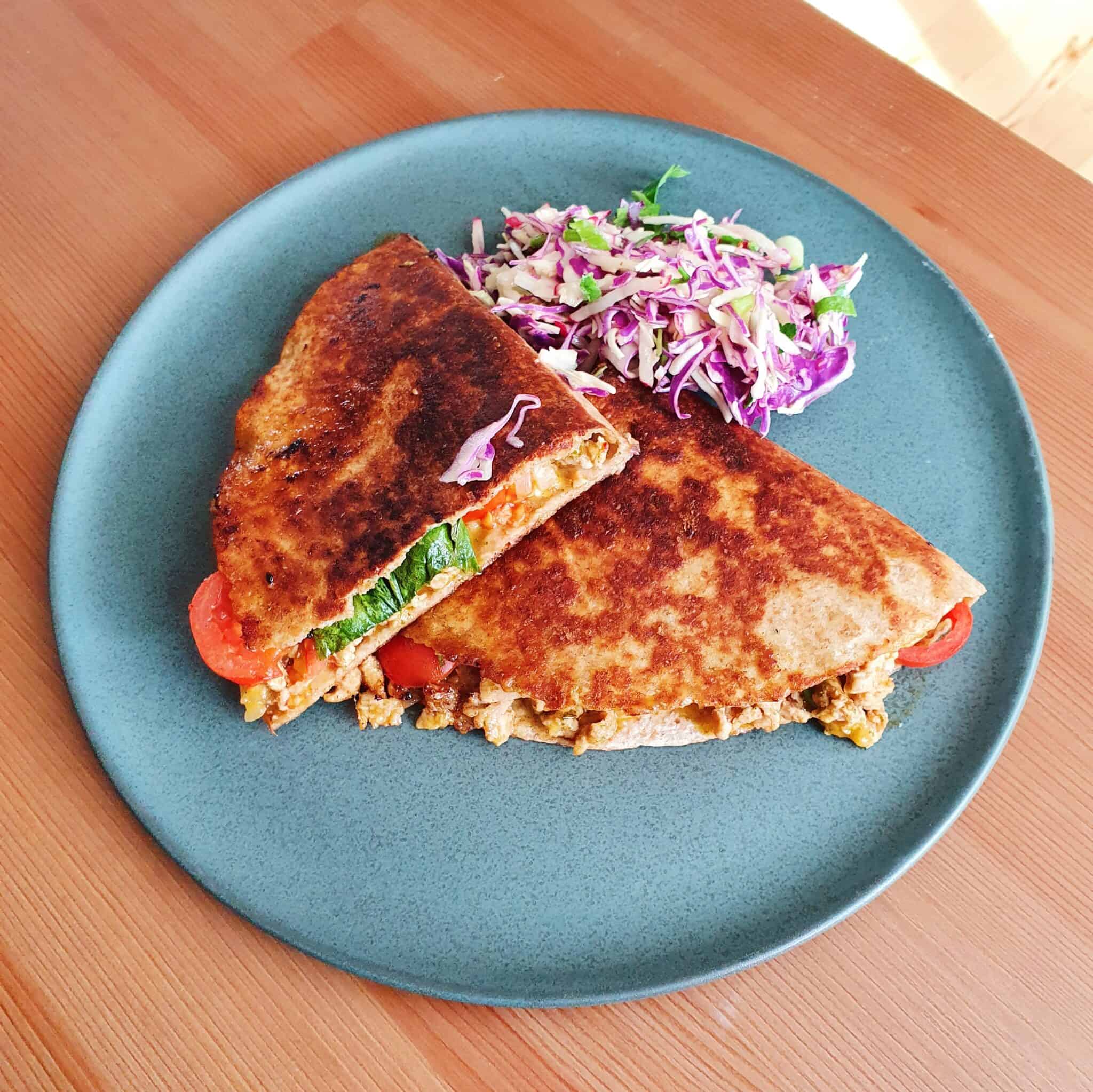 Quesadillas med spinat, ost og kylling Sund på budget