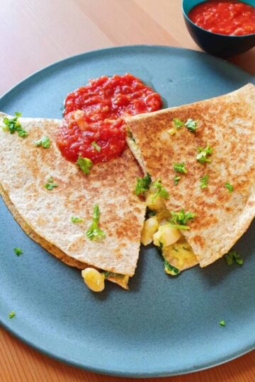 vegetariske quesadillas