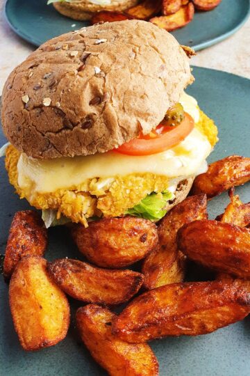 veggieburger med blomkål og kikærter