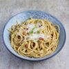 Spaghetti carbonara med kål