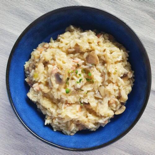 Cremet svampe risotto med blomkål og parmesan